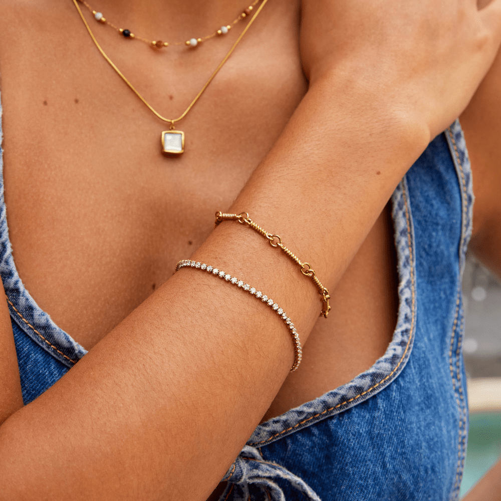Bracelet de tennis en or Cordelia
