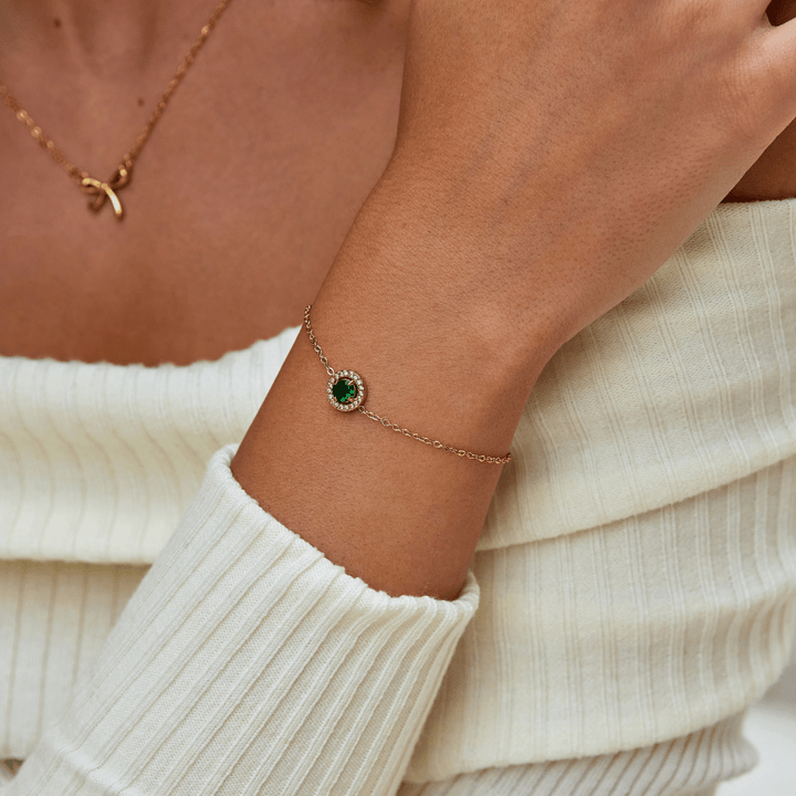 Bracelet en Cristal Émeraude Vert