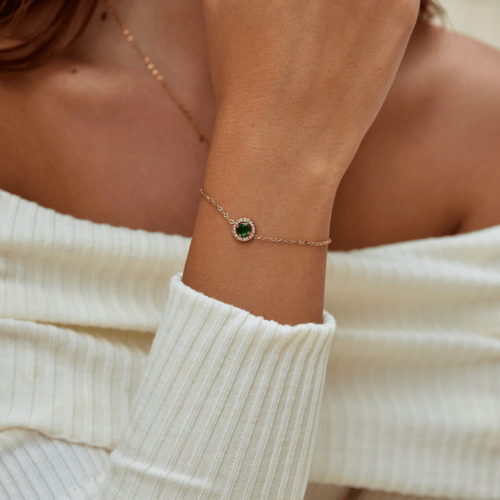 Bracelet en Cristal Émeraude Vert