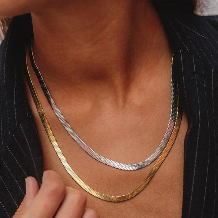 Collier Herringbone en Or Elizabeth