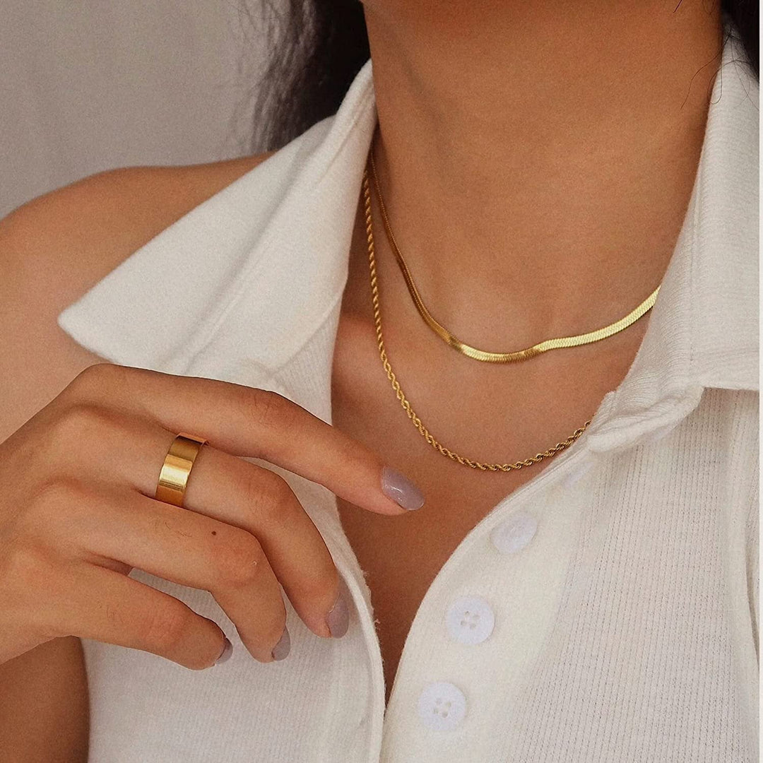 Collier en Chaîne Dorée Superposée Hailey