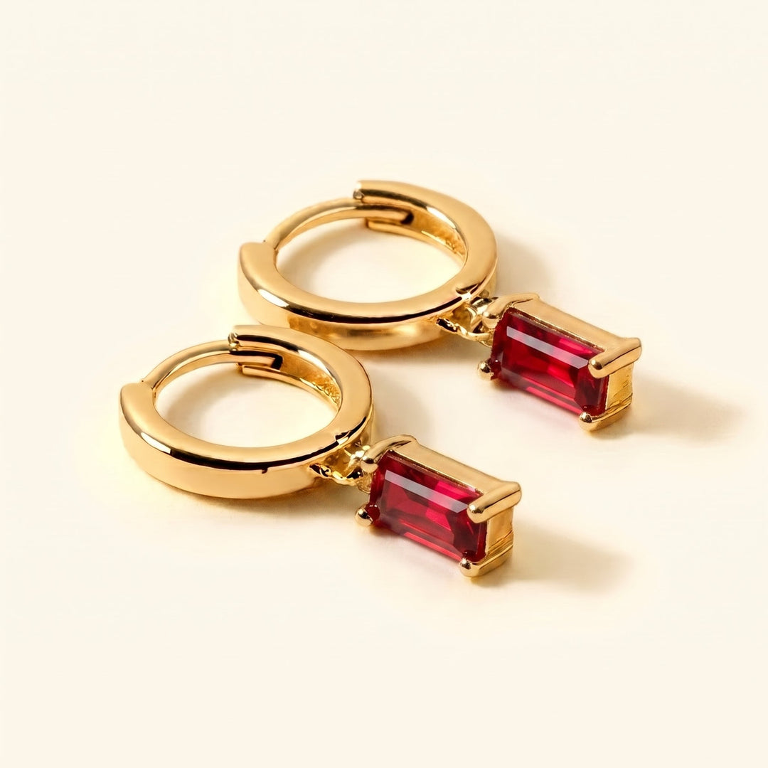 Boucles d'oreilles en pierre de naissance