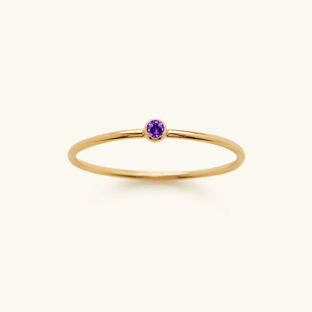 Bague Empilable Amelia avec Pierre de Naissance