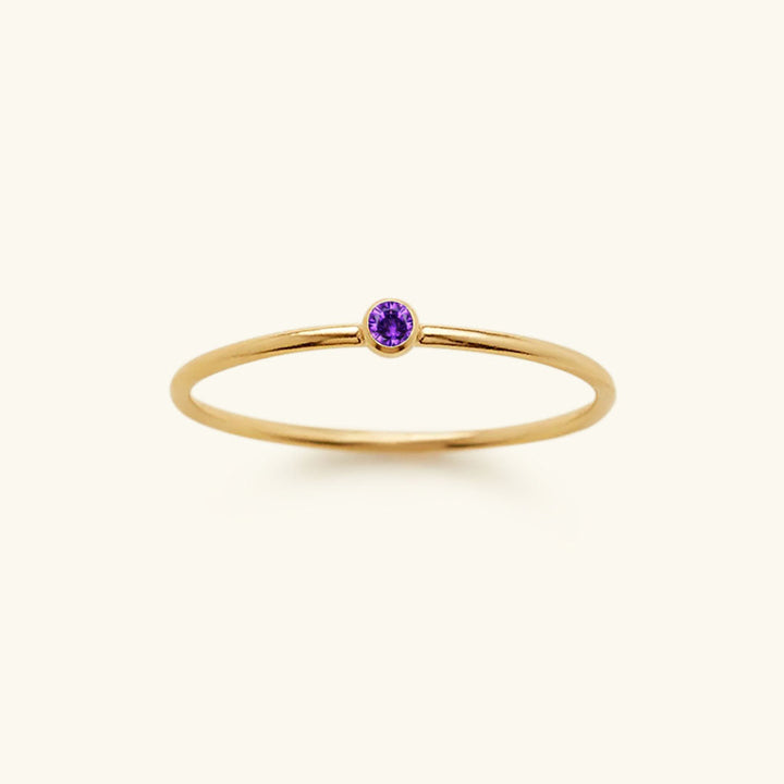 Bague Empilable Amelia avec Pierre de Naissance