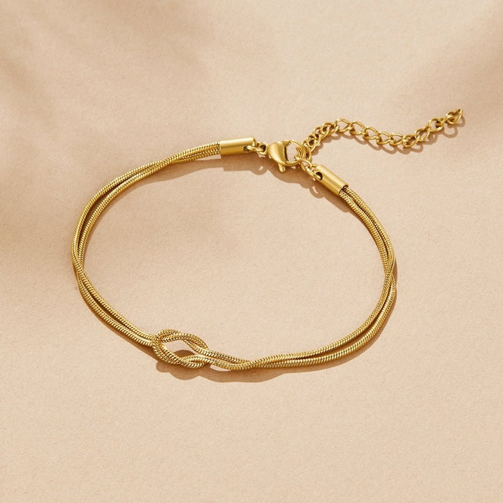 Bracelet en Chaîne Dorée Nouée