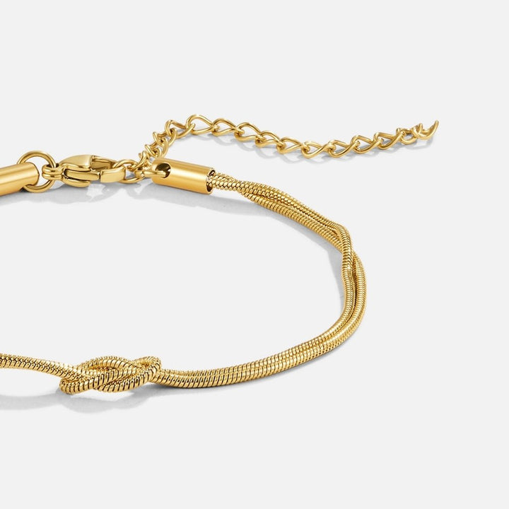 Bracelet en Chaîne Dorée Nouée