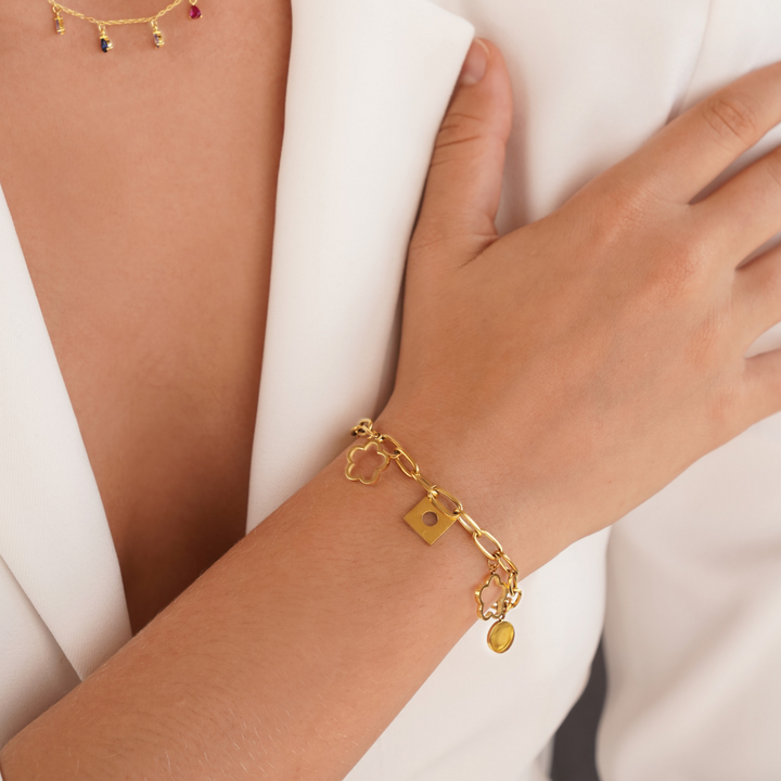 Bracelet Charme Marguerite Chanceuse