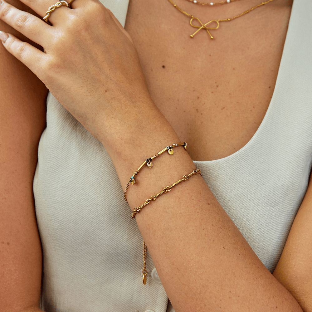 Bracelet en Disque Doré Neri