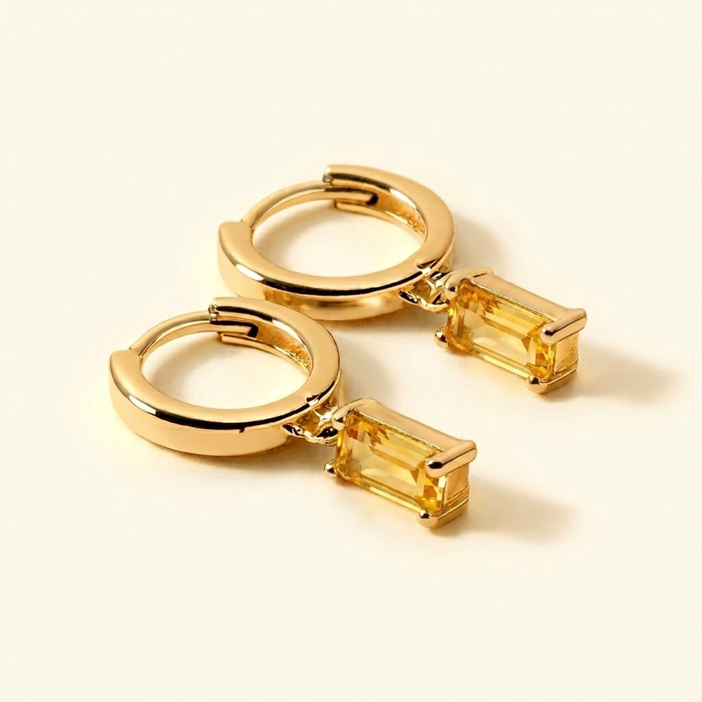 Boucles d'oreilles en pierre de naissance