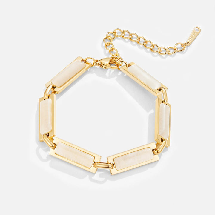Bracelet Baguette Or Opale