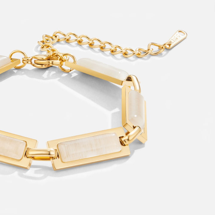 Bracelet Baguette Or Opale