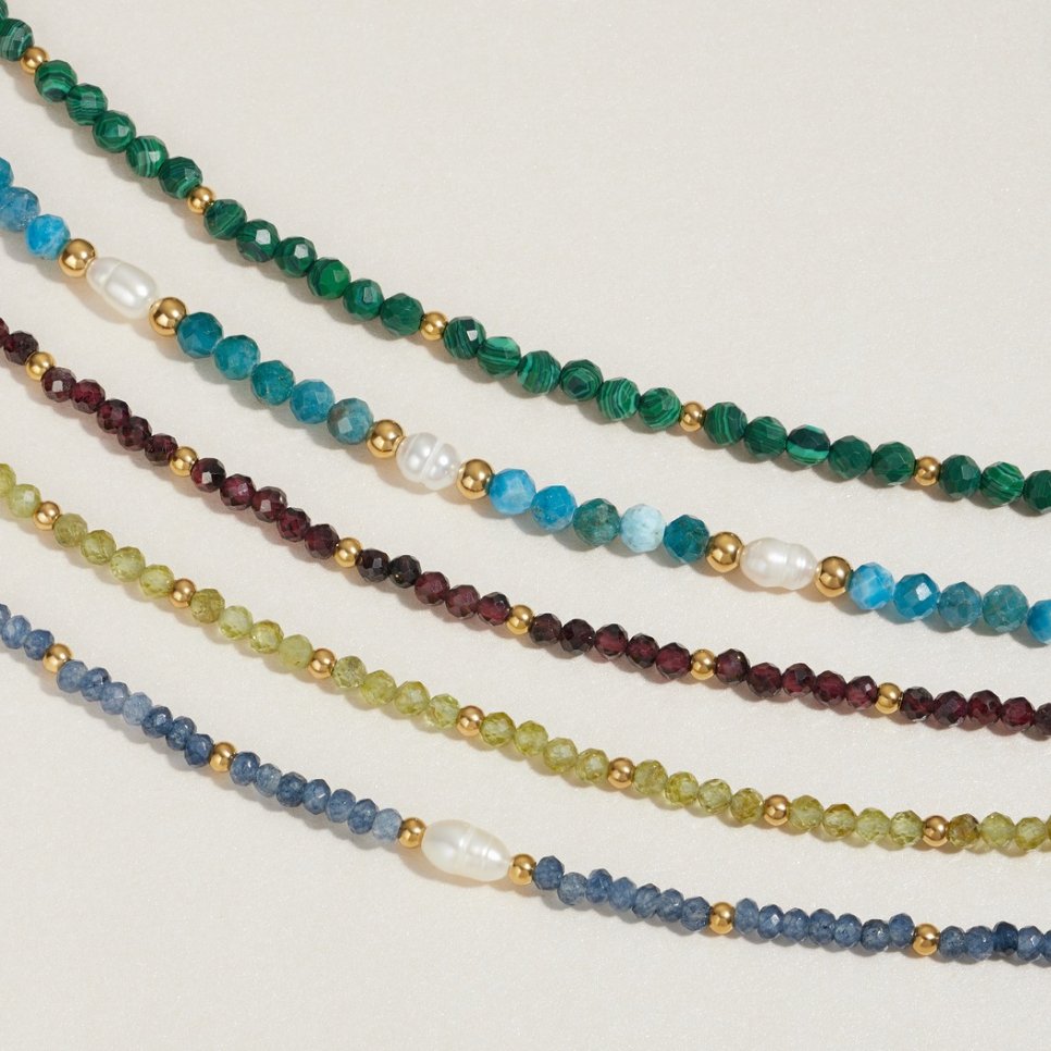 Bracelet en perles de grenat rouge
