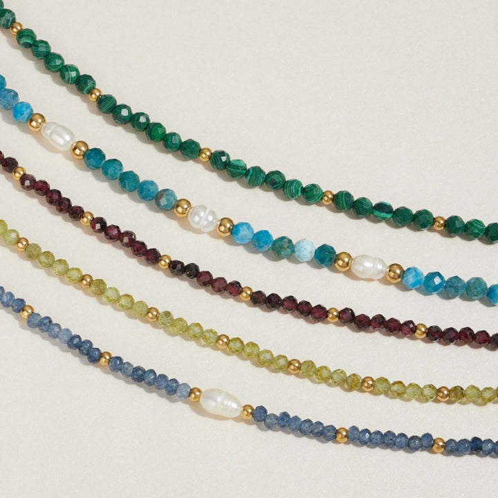 Bracelet en perles de grenat rouge