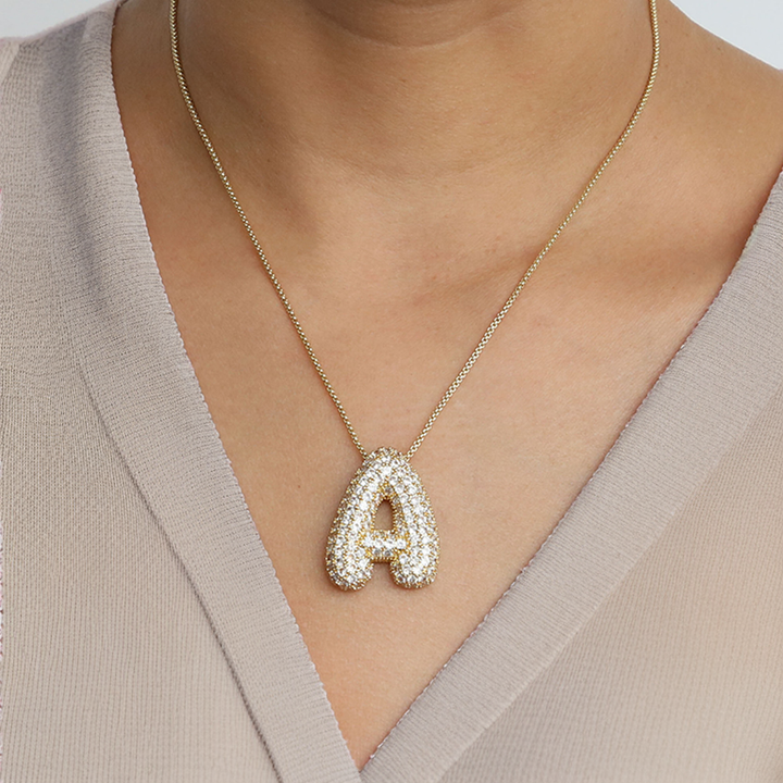 Collier en Diamant Initial Bulles