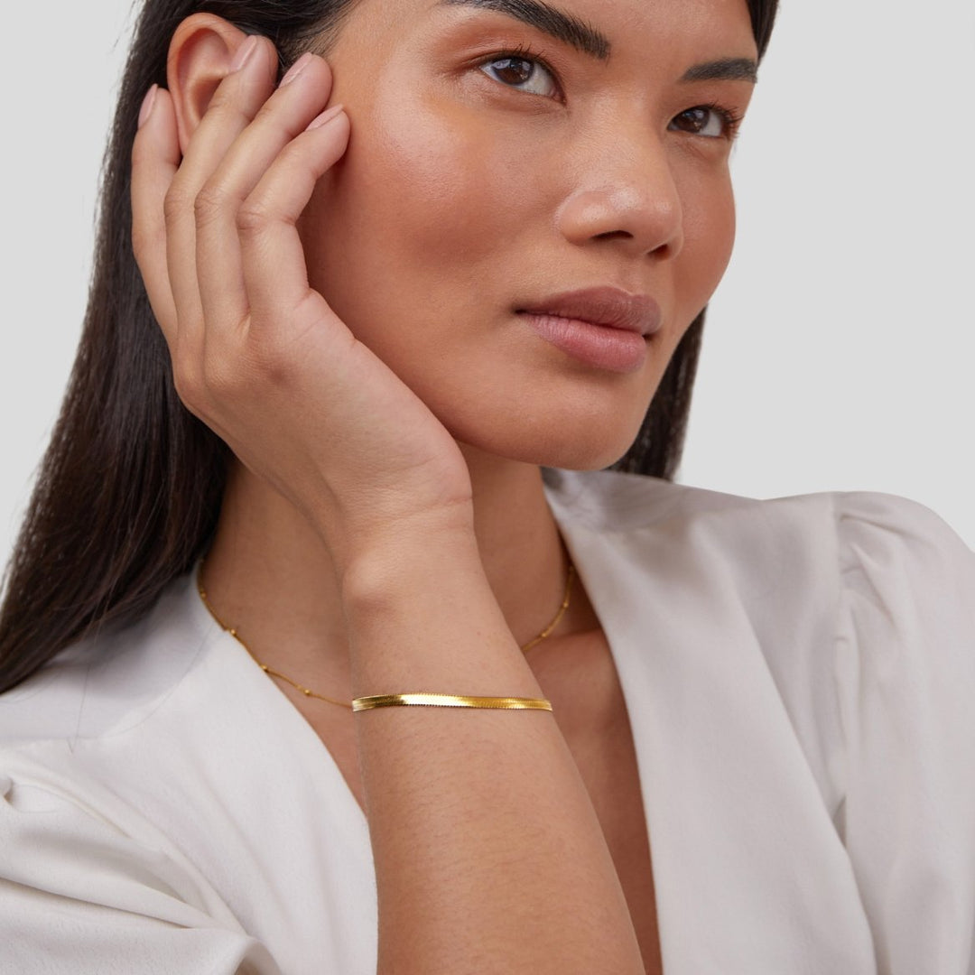 Bracelet en Chaîne Sarya Snake en Or