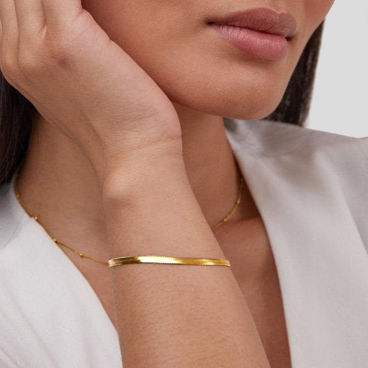 Bracelet en Chaîne Sarya Snake en Or