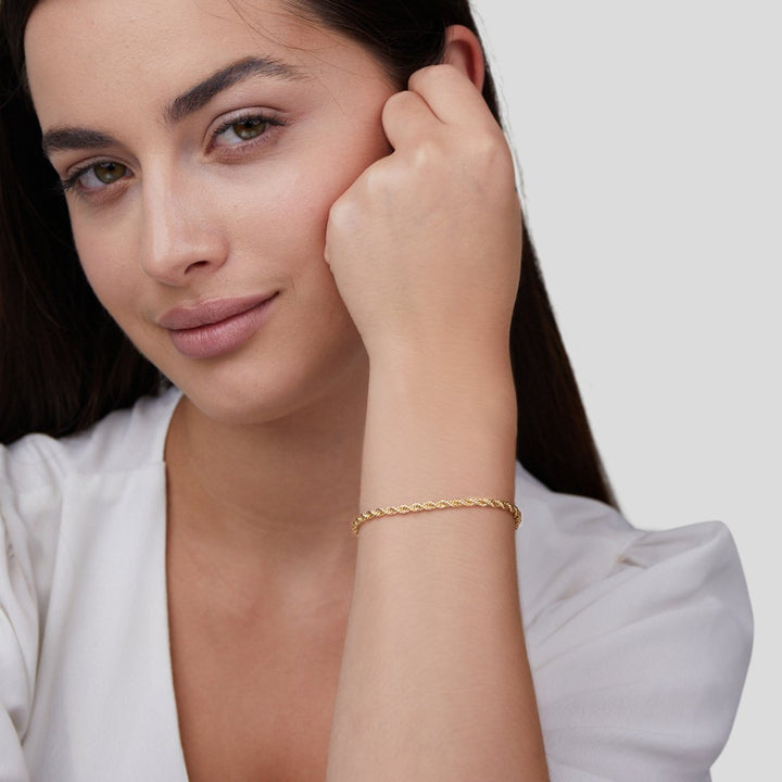 Bracelet Tordu en Or 18K